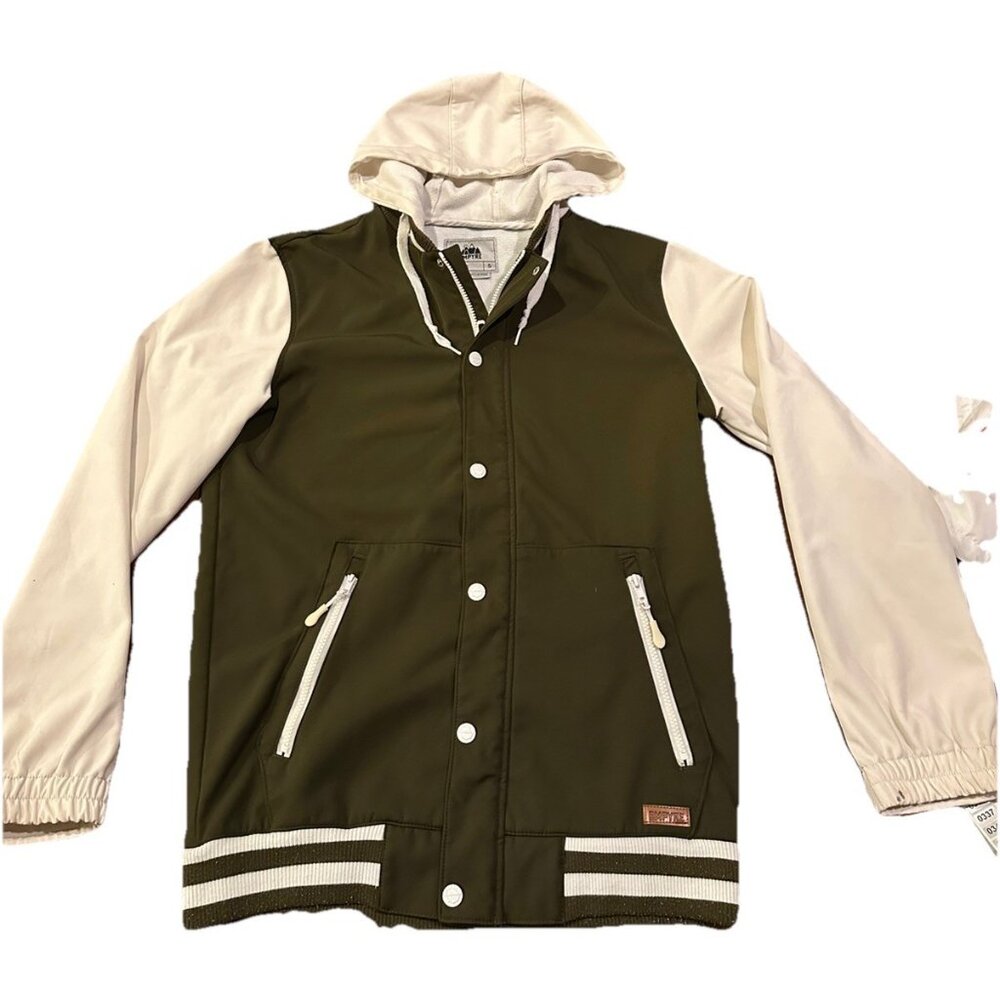 Empyre Clothing 10,000 MM Waterproof Snowboard/Ski Jacket Small Green/White